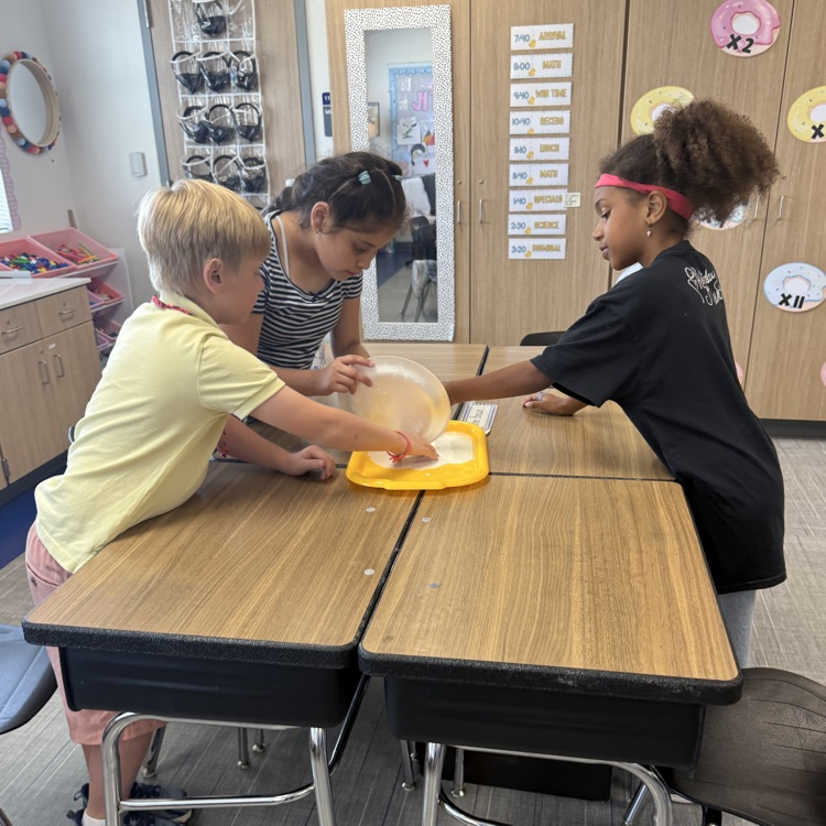 We made oobleck this week during our states of matter unit!