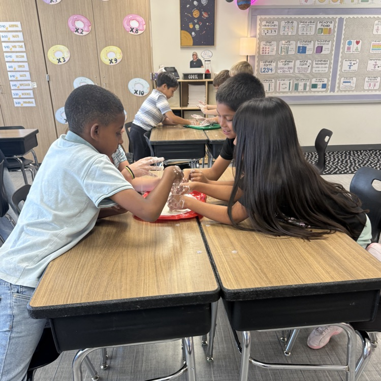We made oobleck this week during our states of matter unit!