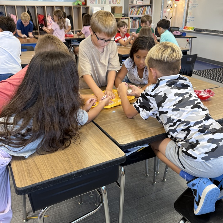 We made oobleck this week during our states of matter unit!