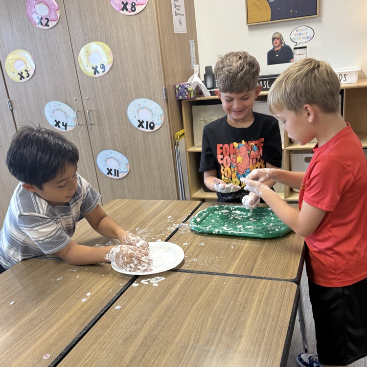 We made oobleck this week during our states of matter unit!