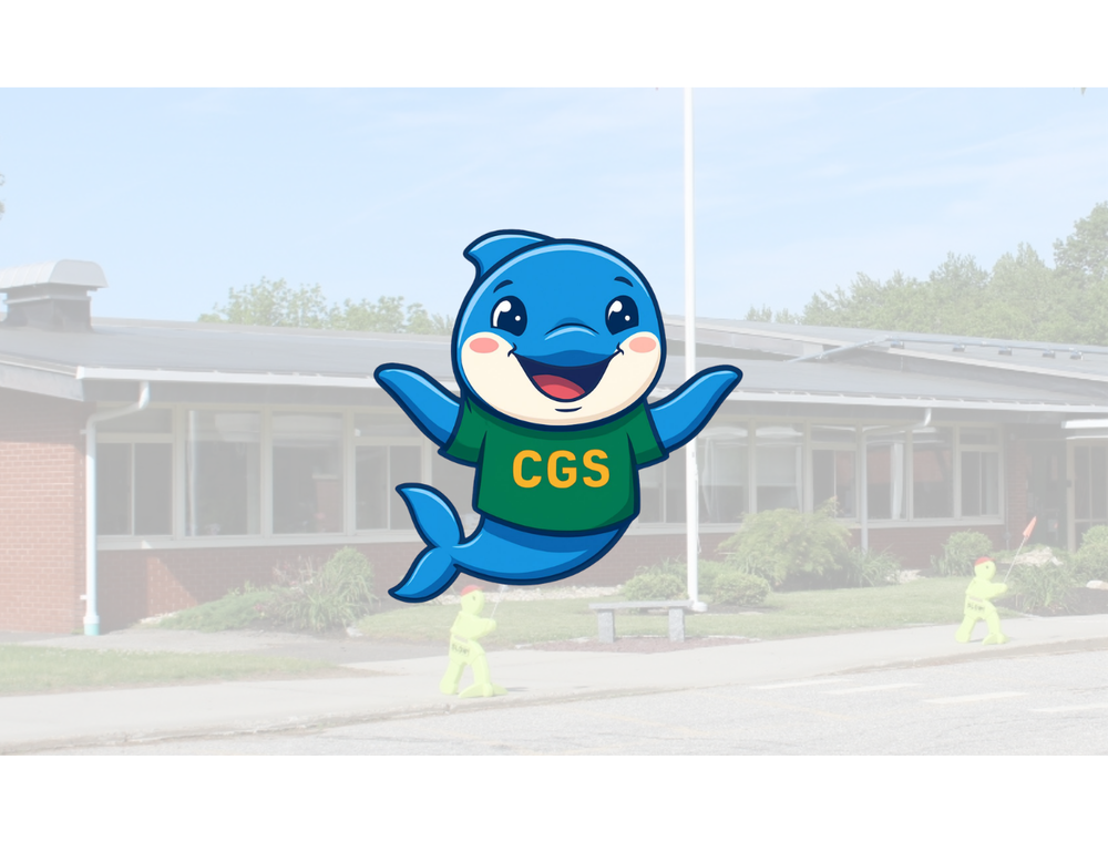 CGS Flippy icon over image of CGS building
