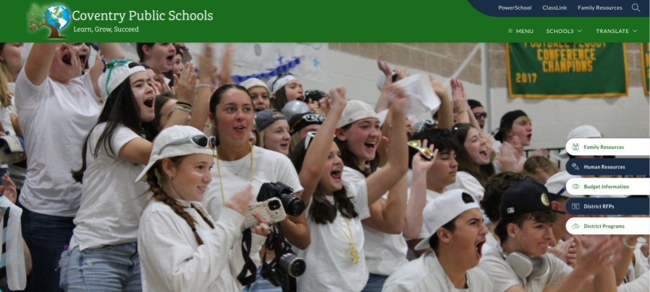 Coventry Public Schools homepage