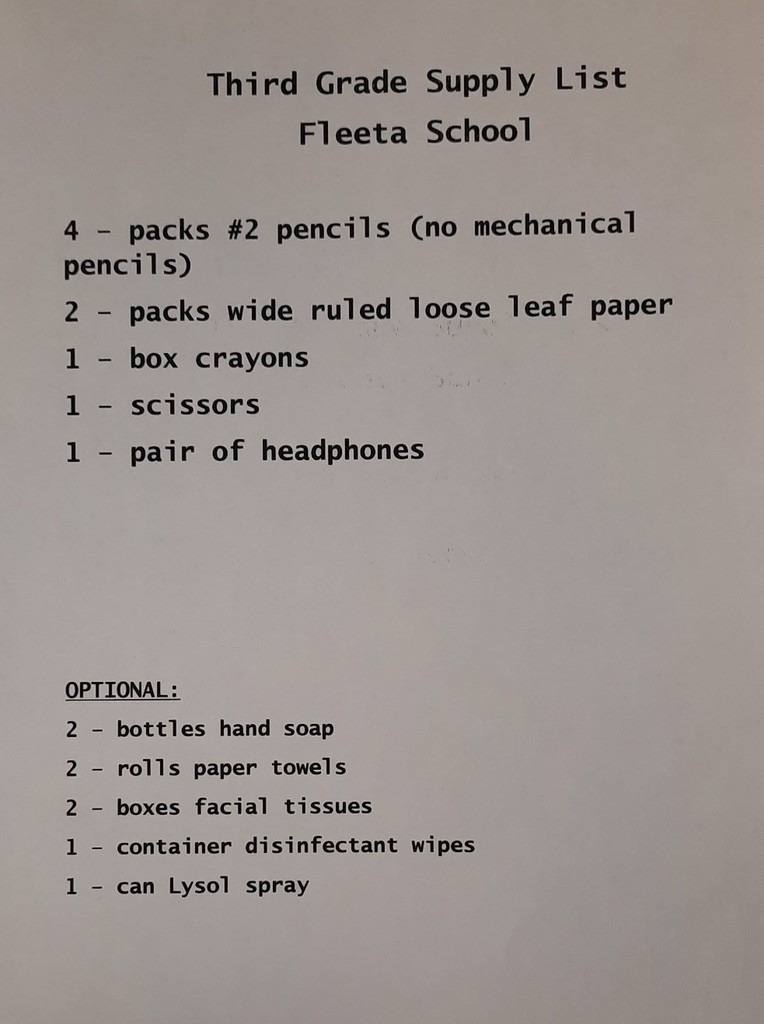 Supply List