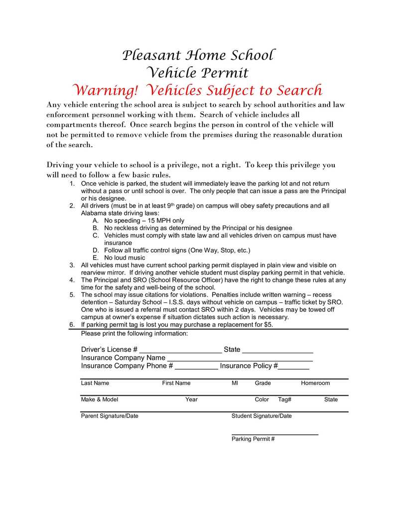 Parking permit