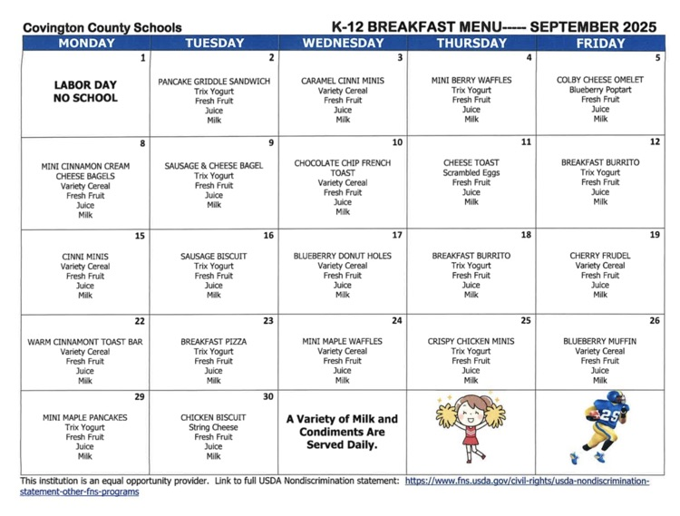 k-12 breakfast