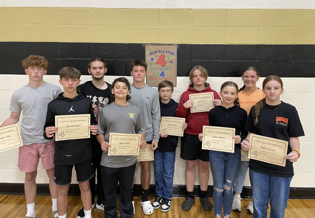 Students who made 4's on the ACAP.