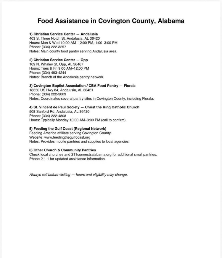 food assistance