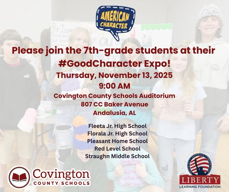 7th Graders across the district will be sharing their community outreach projects.