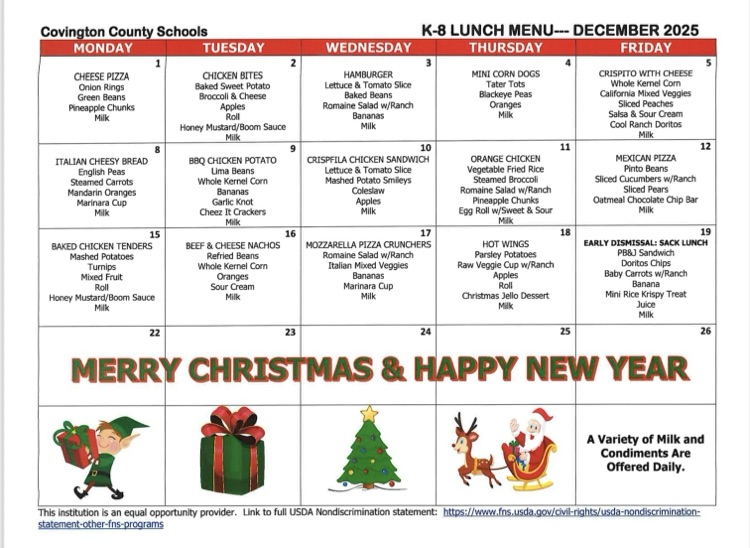 lunch menu