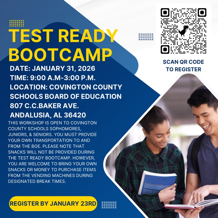 test ready bootcamp flyer