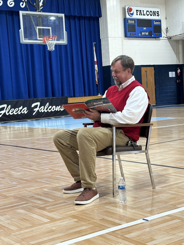 This afternoon our students enjoyed listening to a story read by principal, Mr. Richards.