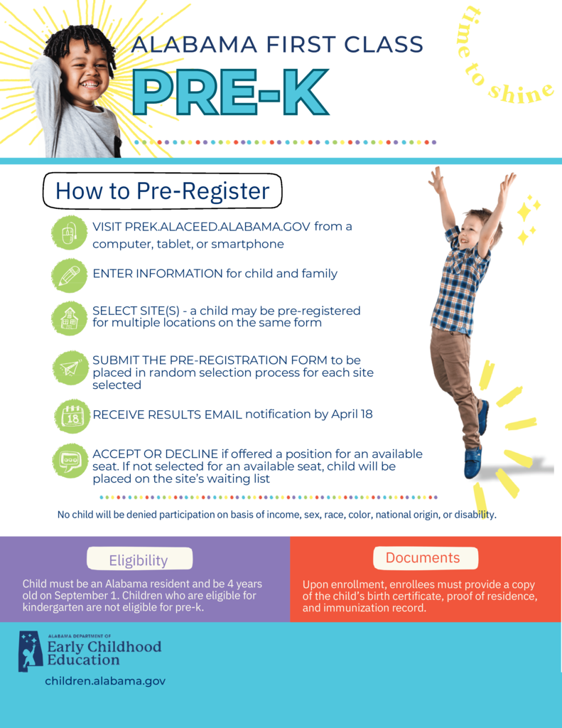 Alabama First Class Pre K Info