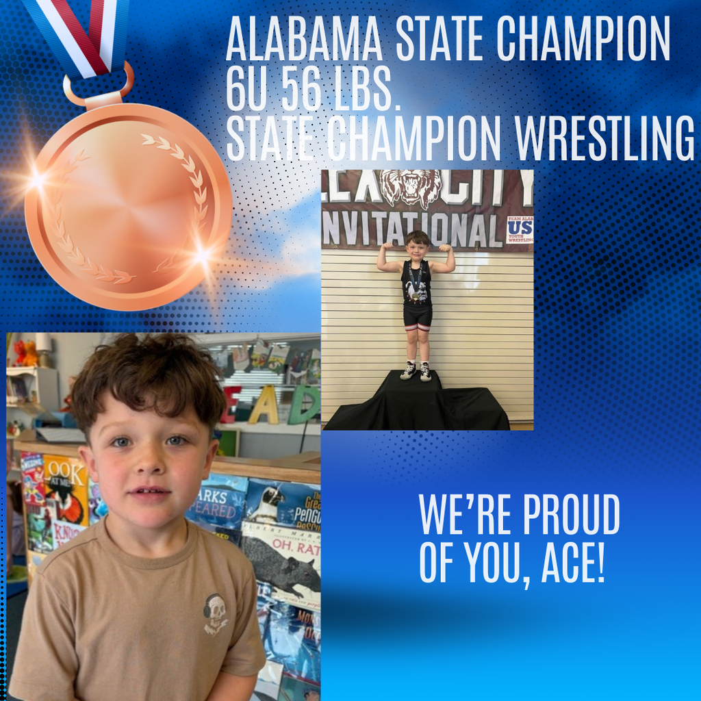 Alabama State  Champion 6U Wrestler