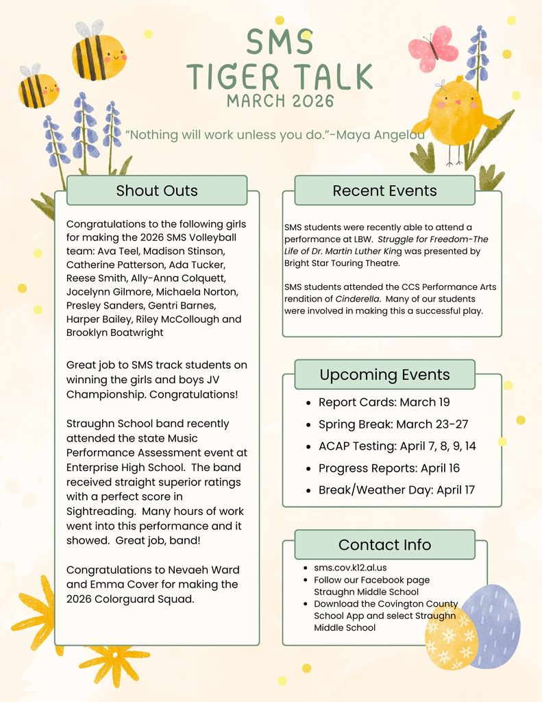 March Tiger Talk