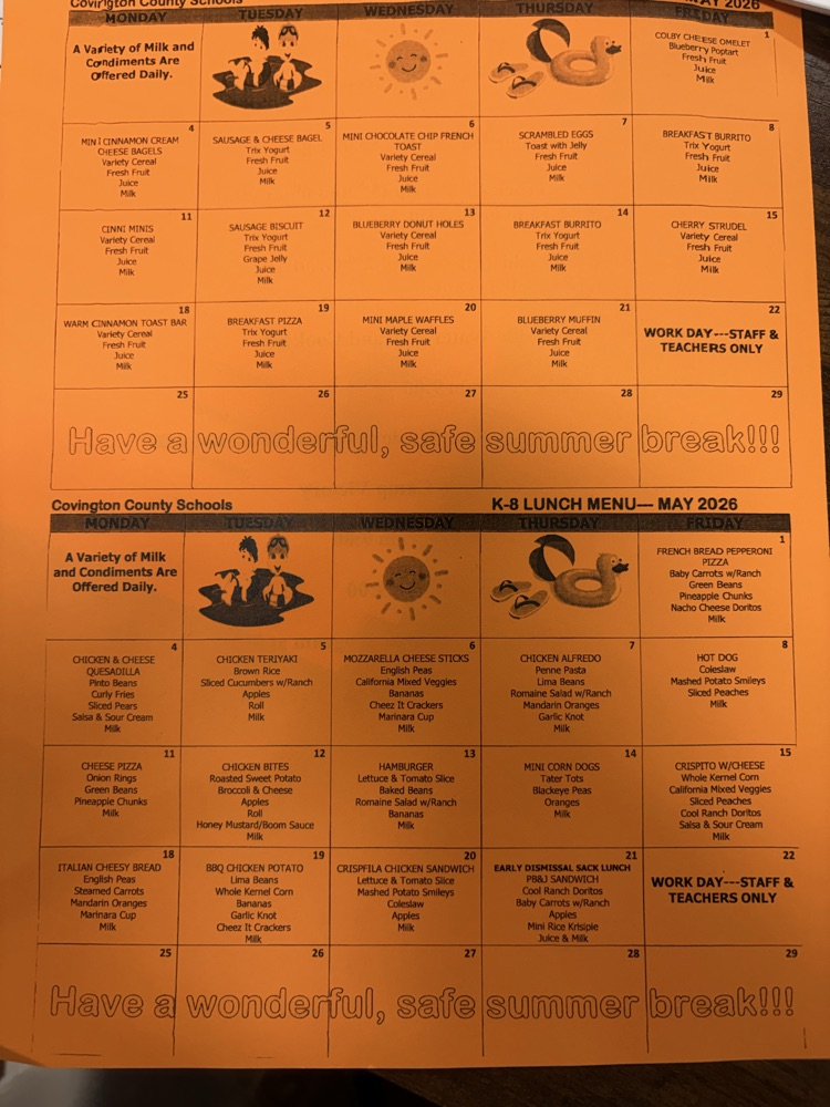 May menu