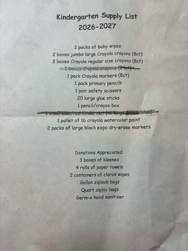 supply list