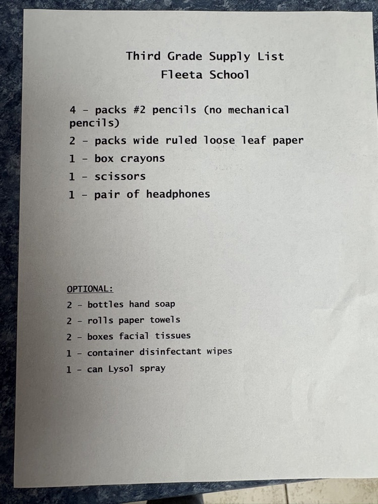 supply list