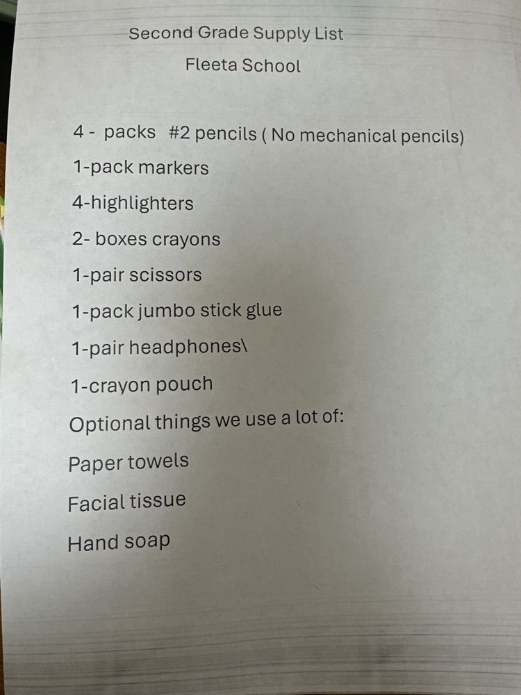 supply list