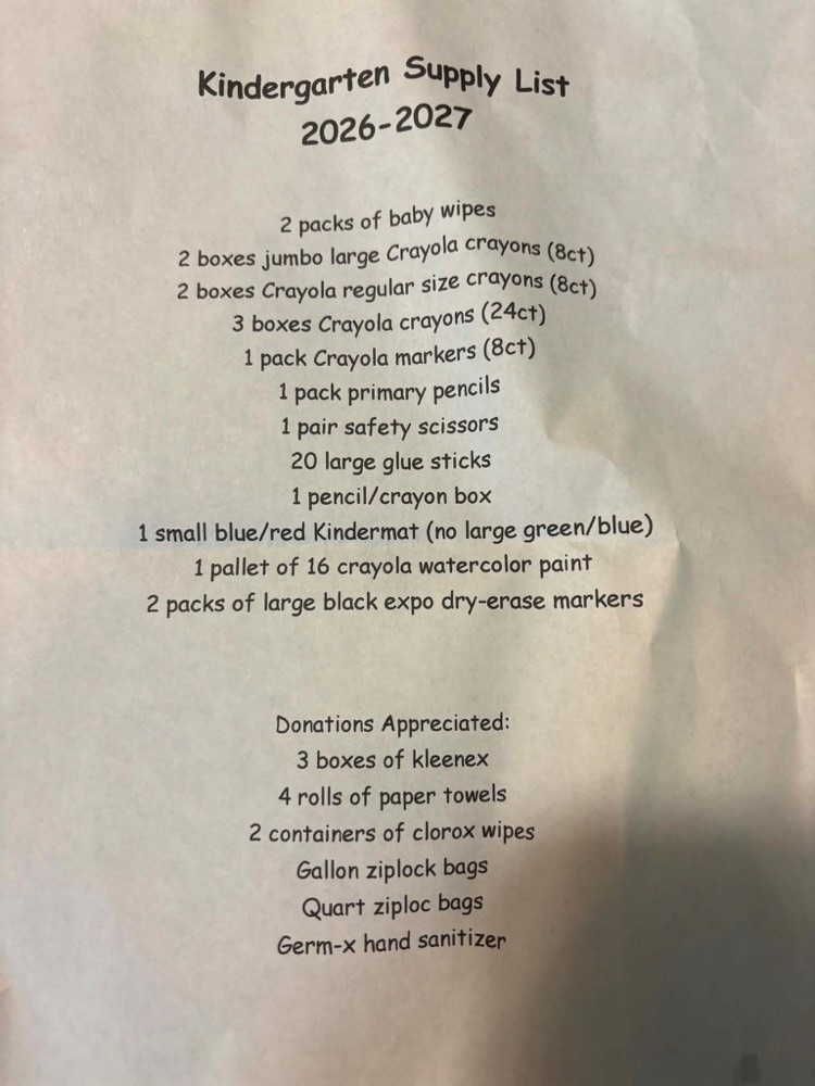 supply list