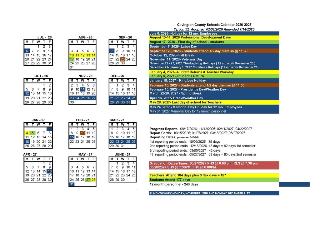 CCS Calendar