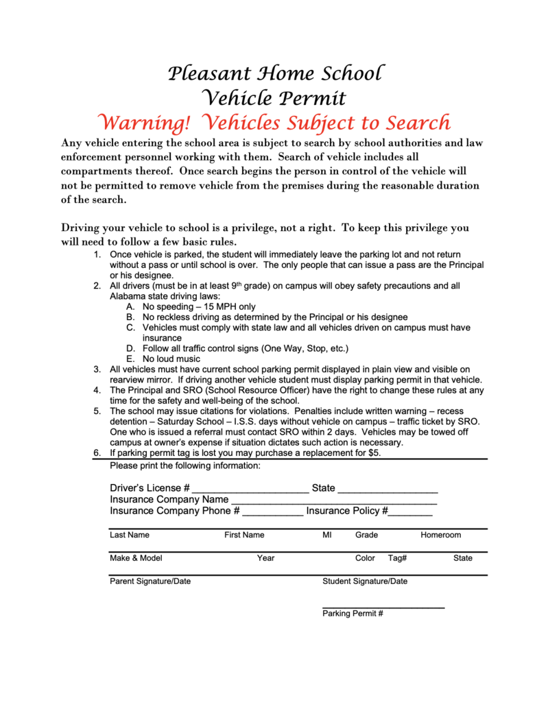 Permit Form