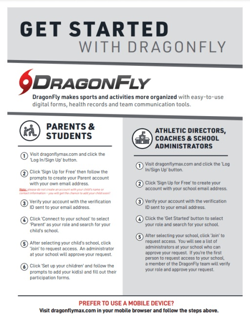 dragonfly signup handout