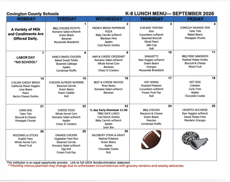 lunch menu