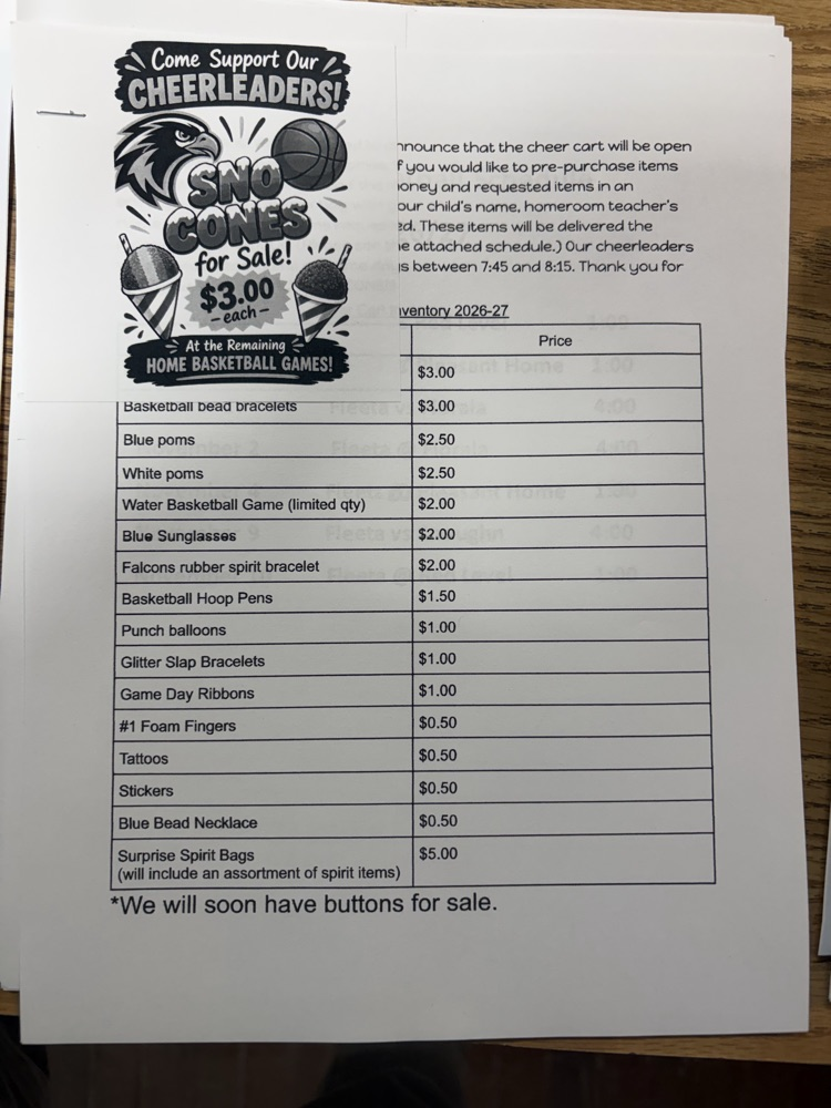 cheer cart items