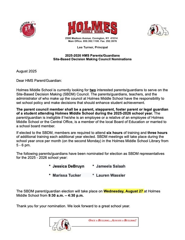 SBDM Parent Elections