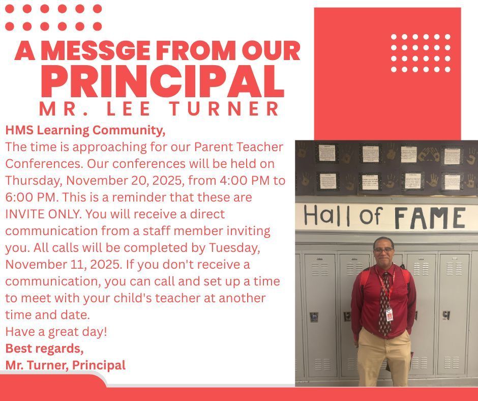 A message from our principal