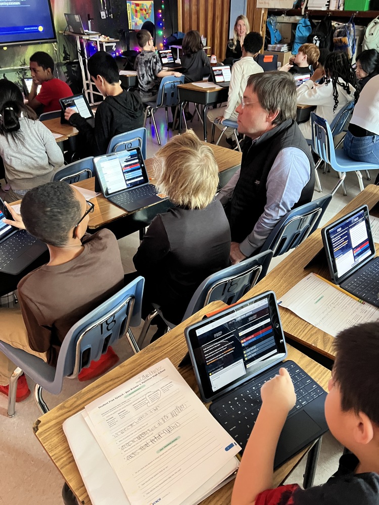 Students in a classroom