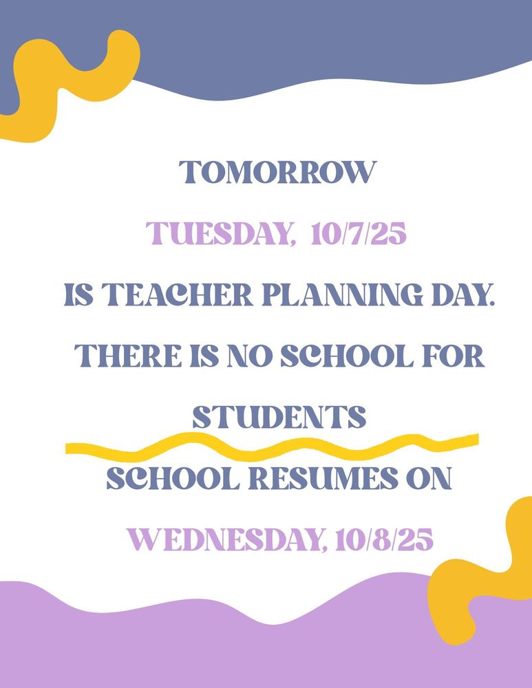 Teacher Planning Day