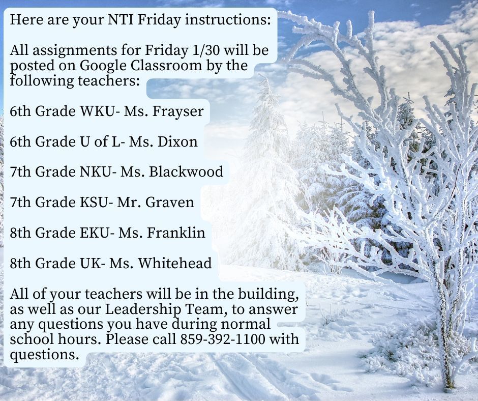 NTI Friday Instructions