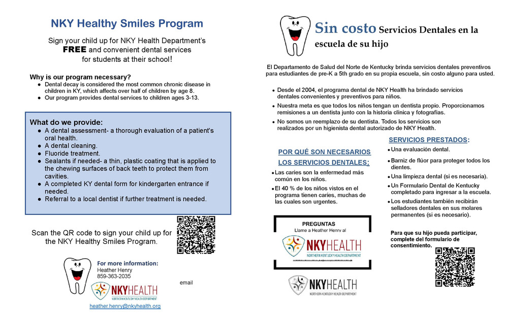 NKY Healthy Smiles Program Flyer