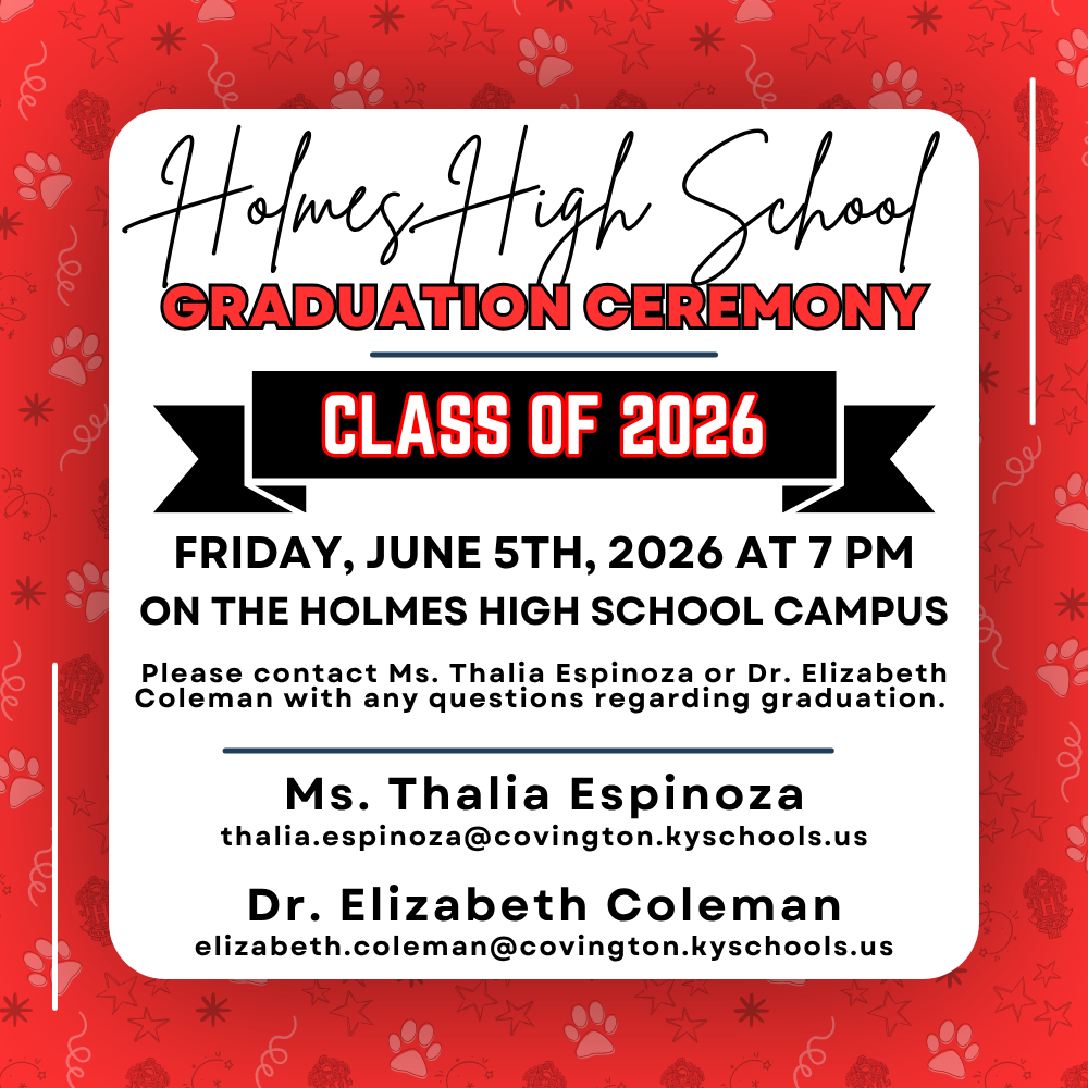 Holmes High School 2026 Graduation Ceremony Advertisement 