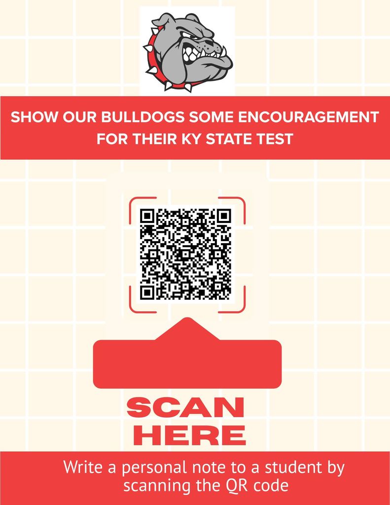 Kentucky Summative Assessment Encouragement Letters for Students QR Code