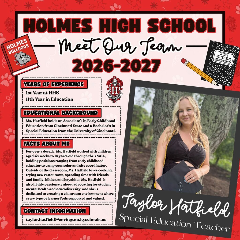 Meet Our Team Flyer 2026-2027 Taylor Hatfield