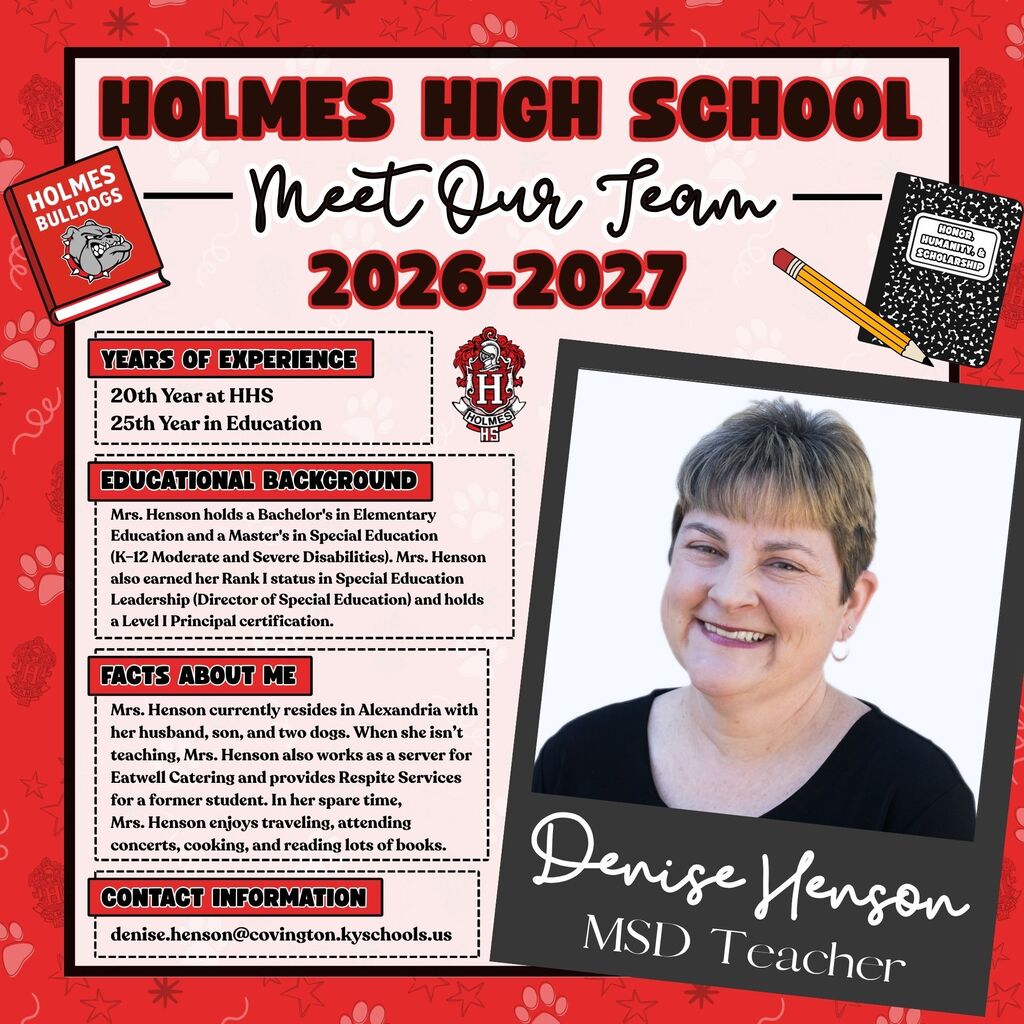 Meet Our Team Flyer 2026-2027 Denise Henson