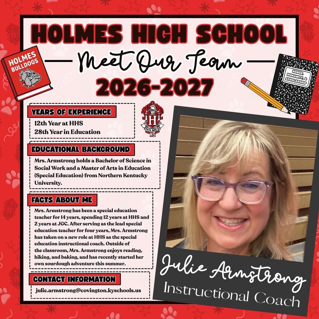 Meet Our Team Flyer 2026-2027 Julie Armstrong
