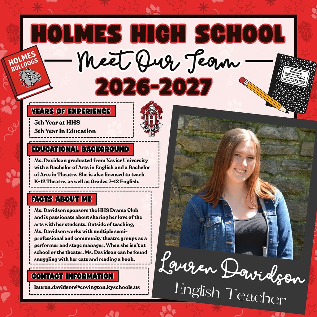 Meet Our Team Flyer 2026-2027 Lauren Davidson