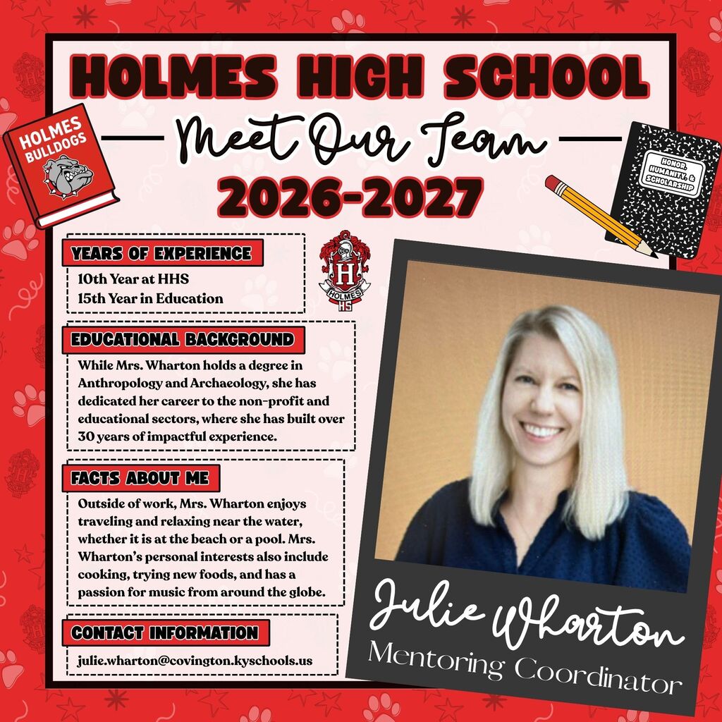 Meet Our Team Flyer 2026-2027 Julie Wharton