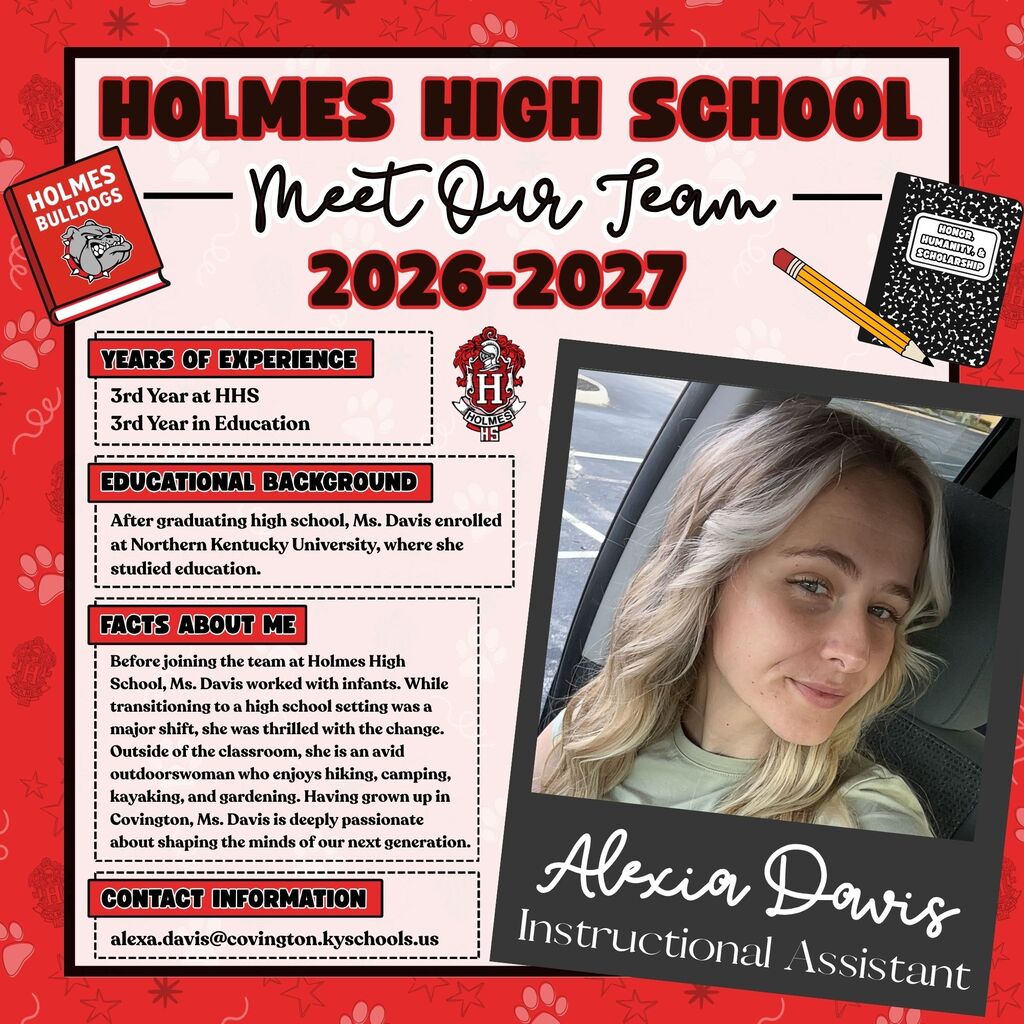 Meet Our Team Flyer 2026-2027 Alexia Davis
