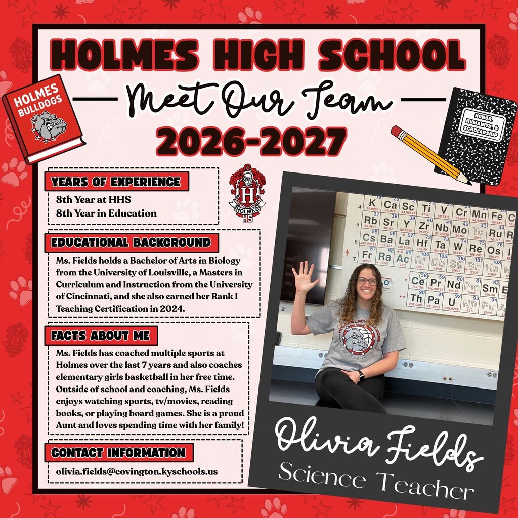 Meet Our Team Flyer 2026-2027 Olivia Fields