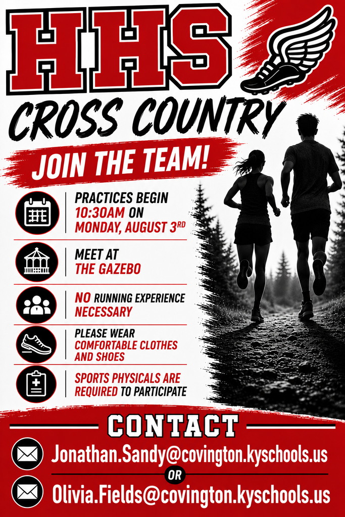 Holmes High School Cross Country flyer 2026-2027