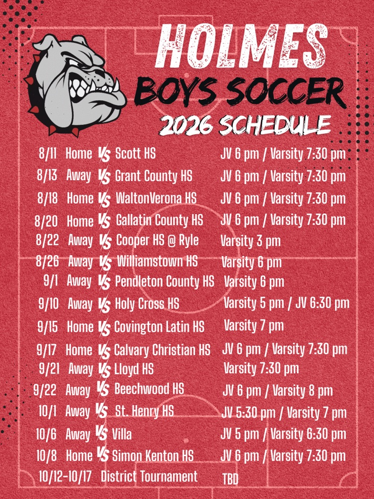 Boys Soccer 2026 Season Schedule