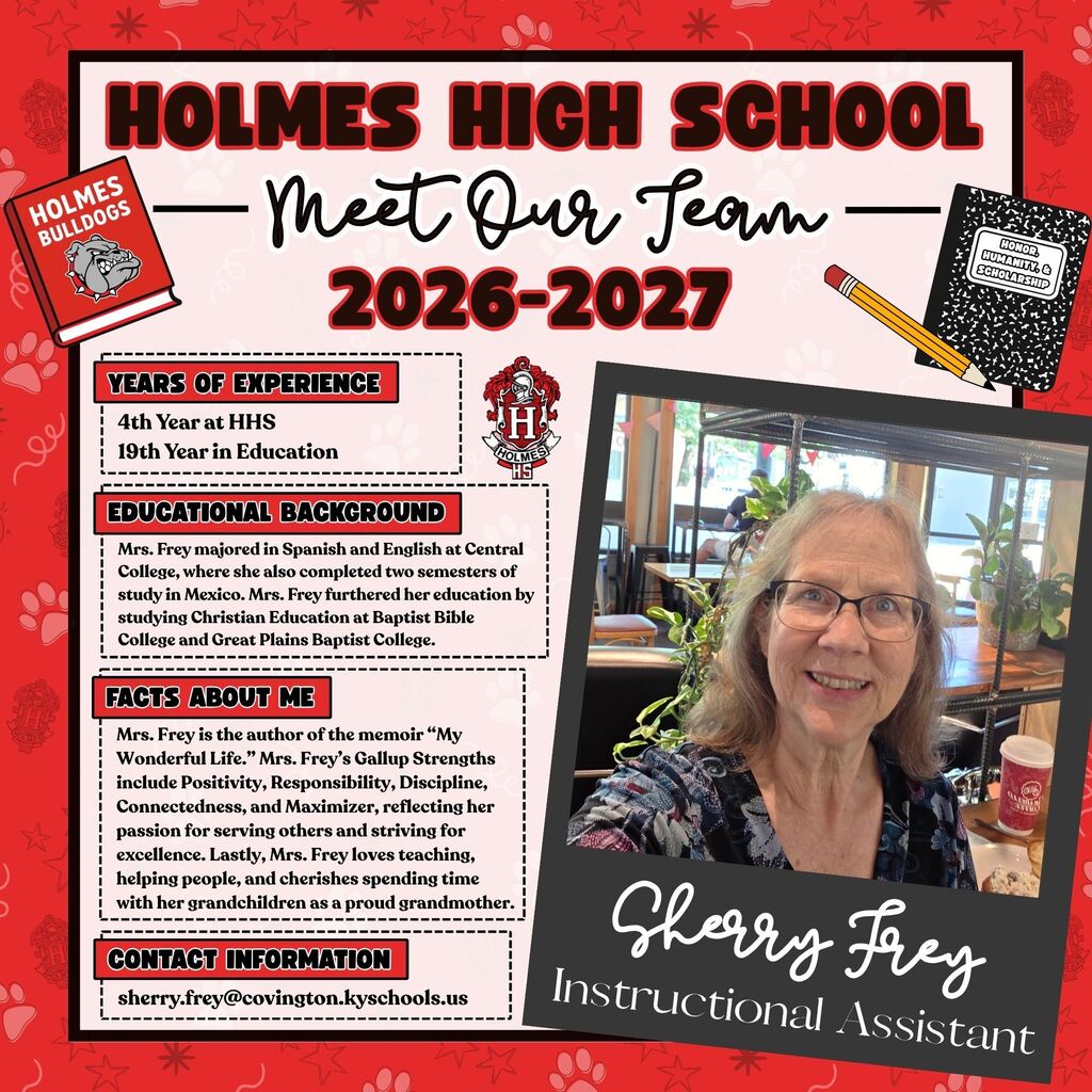 Meet Our Team Flyer 2026-2027 Sherry Frey