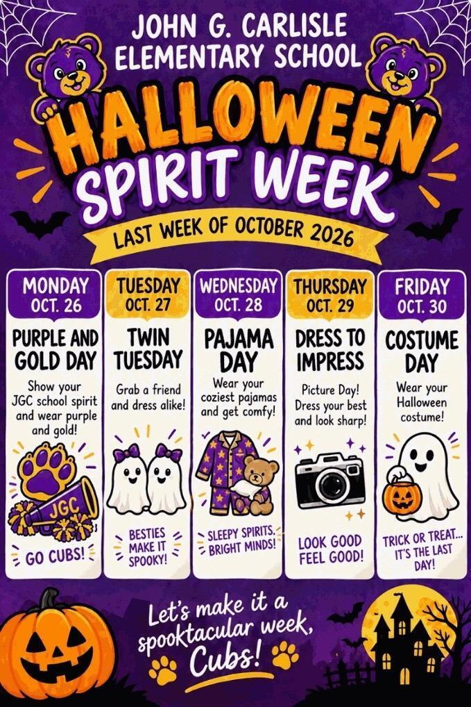 Halloween spirit week.  Different activities for every day of the week.