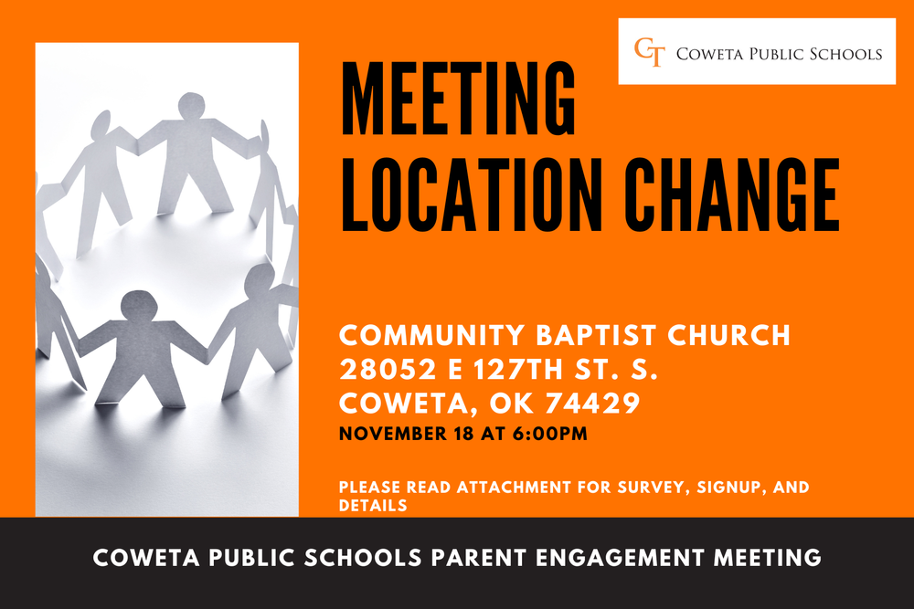 Meeting location change flyer