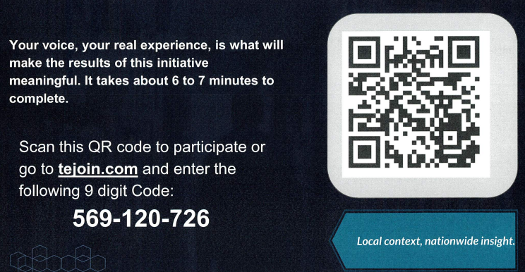 Link and QR code for Thank you for being part of this important conversation — the more voices we hear from, the stronger our district's story will be.