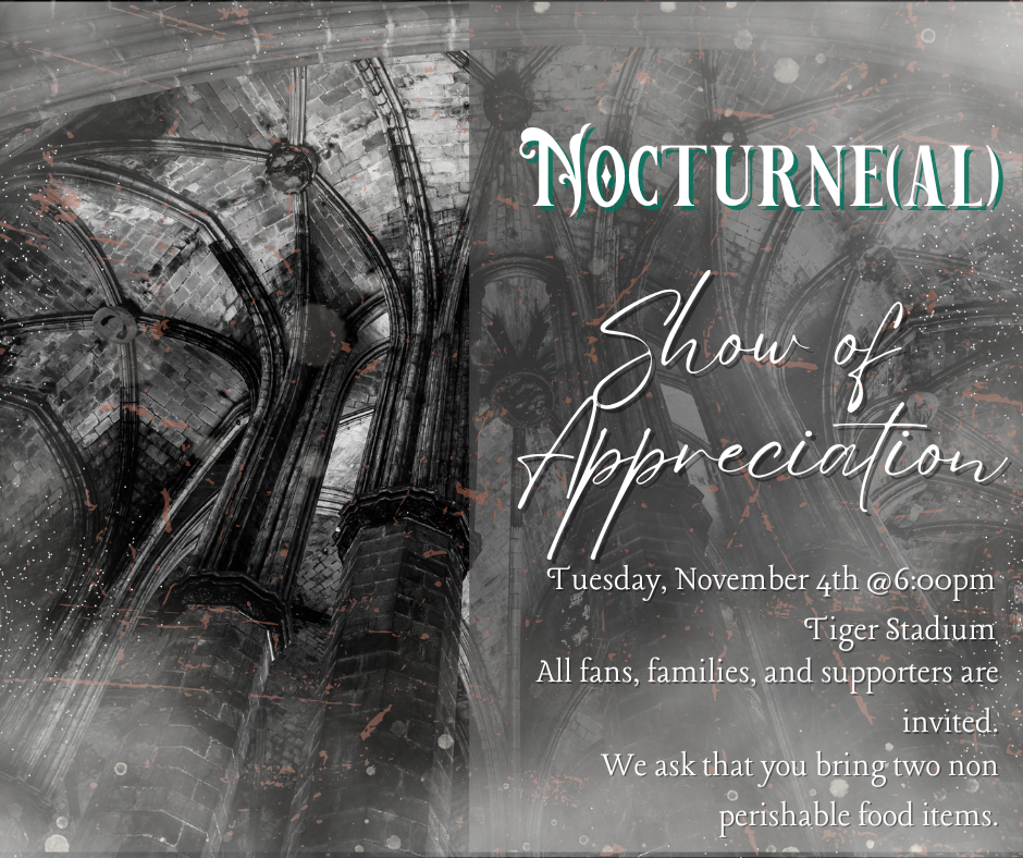 Come see the last marching band performance of the year tomorrow evening at 6pm. Bring a couple canned food items if you can.